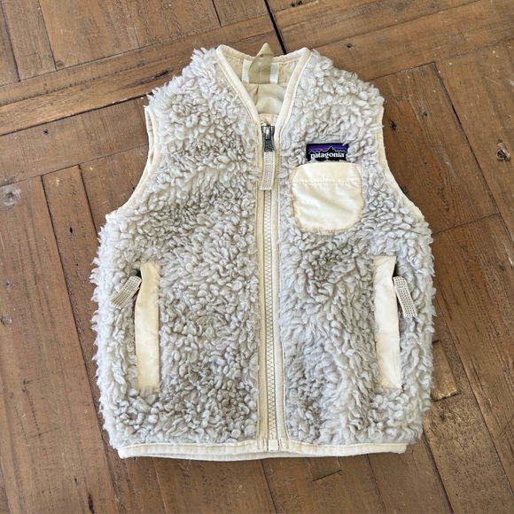 Patagonia Other - Patagonia Retro-x Vest Kids 6-12 Months Sherpa Ivory Zip Front Unisex Neutral